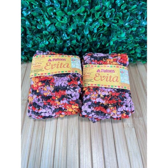 New Evita Knitting Yard Bundle of 2 Bulky 5 Color 62520 Great For Crafts - Picture 1 of 6